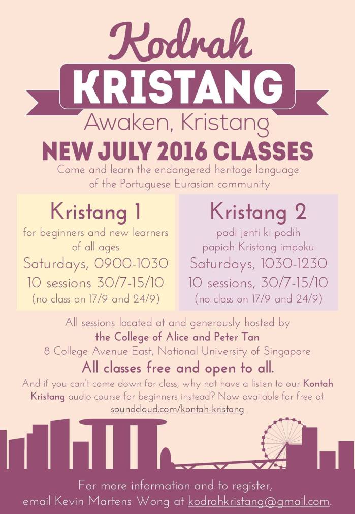 Kristang classes July 2016